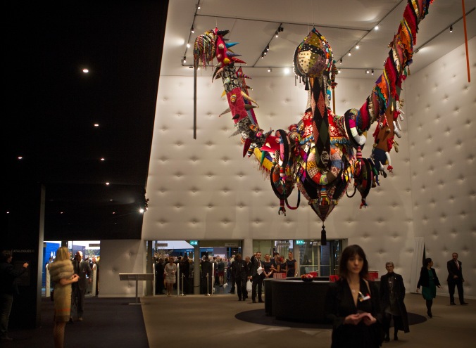 Figure 1. Entrance hall of TEFAF 2013 featuring Joanna Vasconcelos’ piece, Mary Poppins. Photograph by Harry Heuts.